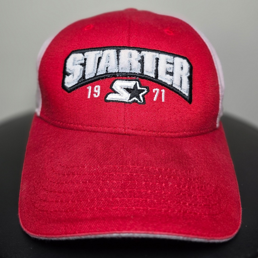 Y2K Starter Silhouette Two-Tone Split Dome Vintage Sport Strapback Hat